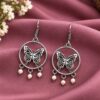 Unique Butterfly Hook Earring elegant butterfly design brass jewelry