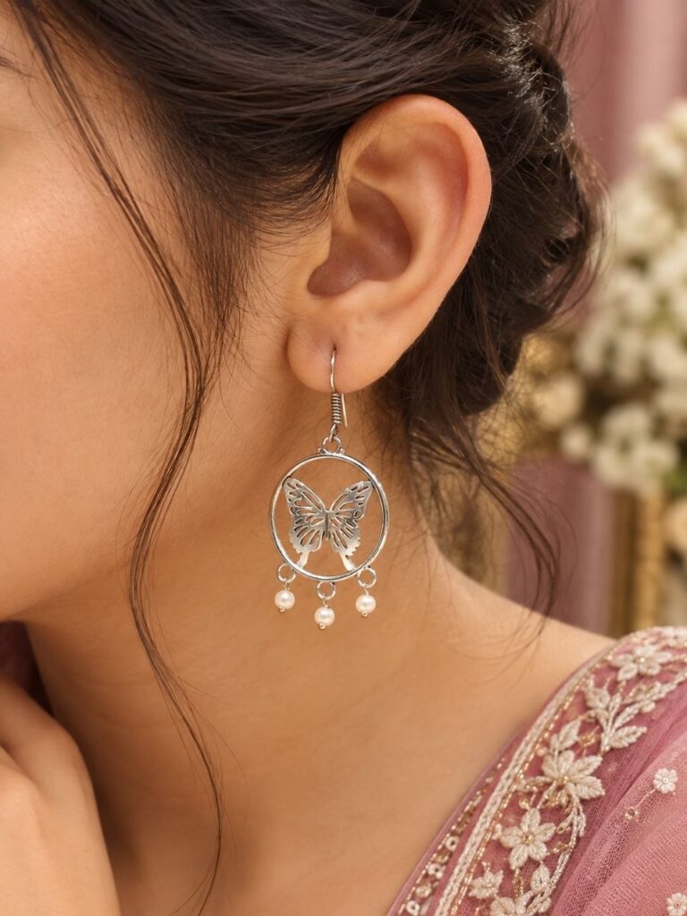 Unique Butterfly Hook Earring – Elegant Design for Stylish Everyday Fashion