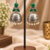 Floral Art Jhumka Earring with elegant traditional floral design