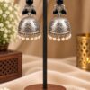 Floral Art Jhumka Earring with elegant traditional floral design