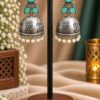 Floral Art Jhumka Earring with elegant traditional floral design