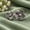 Adjustable Silver Flower Ring – Floral Design for Traditional Look 4 Adjustable Silver Flower Ring with elegant floral design
