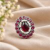 Adjustable Round Ring elegant brass jewelry for women