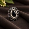 Adjustable Round Ring elegant brass jewelry for women