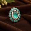 Adjustable Round Ring elegant brass jewelry for women