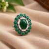 Adjustable Round Ring elegant brass jewelry for women