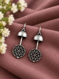 Oxidized Silver Bugadi traditional ethnic jewelry design