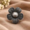 Adjustable Flower Ring elegant floral design jewelry