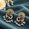 Two Tone Peacock Stud Earring with elegant peacock design and premium two tone finish