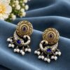 Two Tone Peacock Stud Earring with elegant peacock design and premium two tone finish