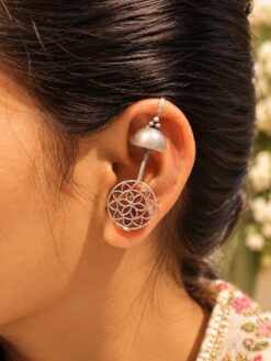 Oxidized Silver Bugadi traditional ethnic jewelry design