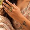 Gold Plated Flower Ring elegant floral design jewelry