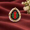 Adjustable Drop Meenakari Ring colorful traditional brass jewelry for women