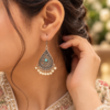 Beautiful Flower Hook Earring elegant floral brass jewelry for women