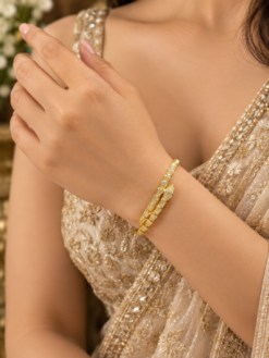 Anti Tarnish Snake Bangle – Exquisite Snake Inspired Designer Jewelry