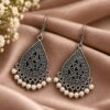 Beautiful Flower Hook Earring elegant floral brass jewelry for women