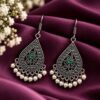 Beautiful Flower Hook Earring elegant floral brass jewelry for women