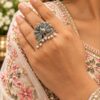 Oxidized Peacock Ring – Elegant Traditional Peacock Design Brass Jewelry