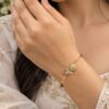 Anti Tarnish Sunflower Bracelet Elegant Floral Brass Jewelry
