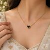 Anti Tarnish Heart Necklace – Elegant Jewelry for Traditional Wear 5 Anti Tarnish Heart Necklace Elegant Romantic Brass Jewelry