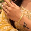 Anti Tarnish Floral Bracelet Gorgeous Design for Everyday and Festive Styling 3 Anti Tarnish Floral Bracelet Elegant Brass Flower Jewelry