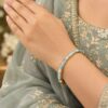 Anti Tarnish Lotus Bracelet premium lotus design brass jewelry for women