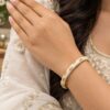 Anti Tarnish Evil Eye Bracelet Elegant Brass Designer Jewelry