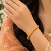 Anti Tarnish Leaf Bracelet elegant premium brass jewelry for women