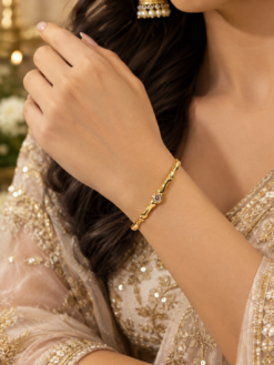 Anti Tarnish Round Bangle elegant premium brass jewelry for women