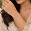 Anti Tarnish Flower Art Bracelet exquisite artistic floral brass jewelry for women