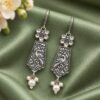 German Silver Peacock Hook Earring – Elegant Traditional Peacock Design