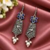 German Silver Peacock Hook Earring – Elegant Traditional Peacock Design