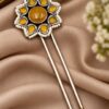 Unique Flower Juda Pin – Elegant Floral Traditional Hair Accessory