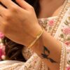 Golden Anti Tarnish Bangle – Premium Elegant Golden Fashion Jewelry