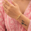 Golden Anti Tarnish Bangle elegant designer brass jewelry for women