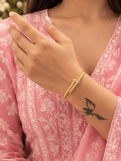 Golden Anti Tarnish Bangle elegant designer brass jewelry for women
