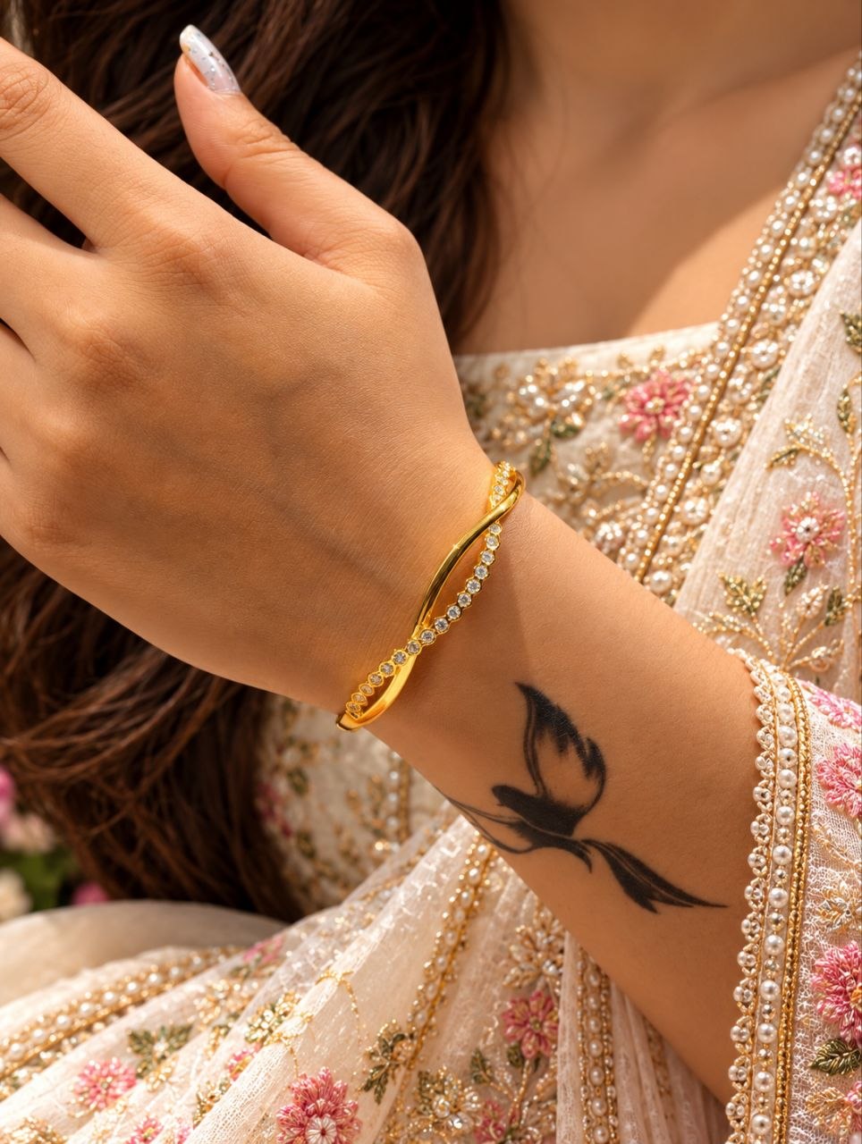 Unique Anti Tarnish Bangle – Exquisite Stylish Designer Jewelry for Women 1 Unique Anti Tarnish Bangle stylish designer brass jewelry for women