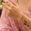 Anti Tarnish Flower Bangle – Beautiful Floral Jewelry for Ethnic Style 4 Anti Tarnish Flower Bangle beautiful floral designer brass jewelry for women