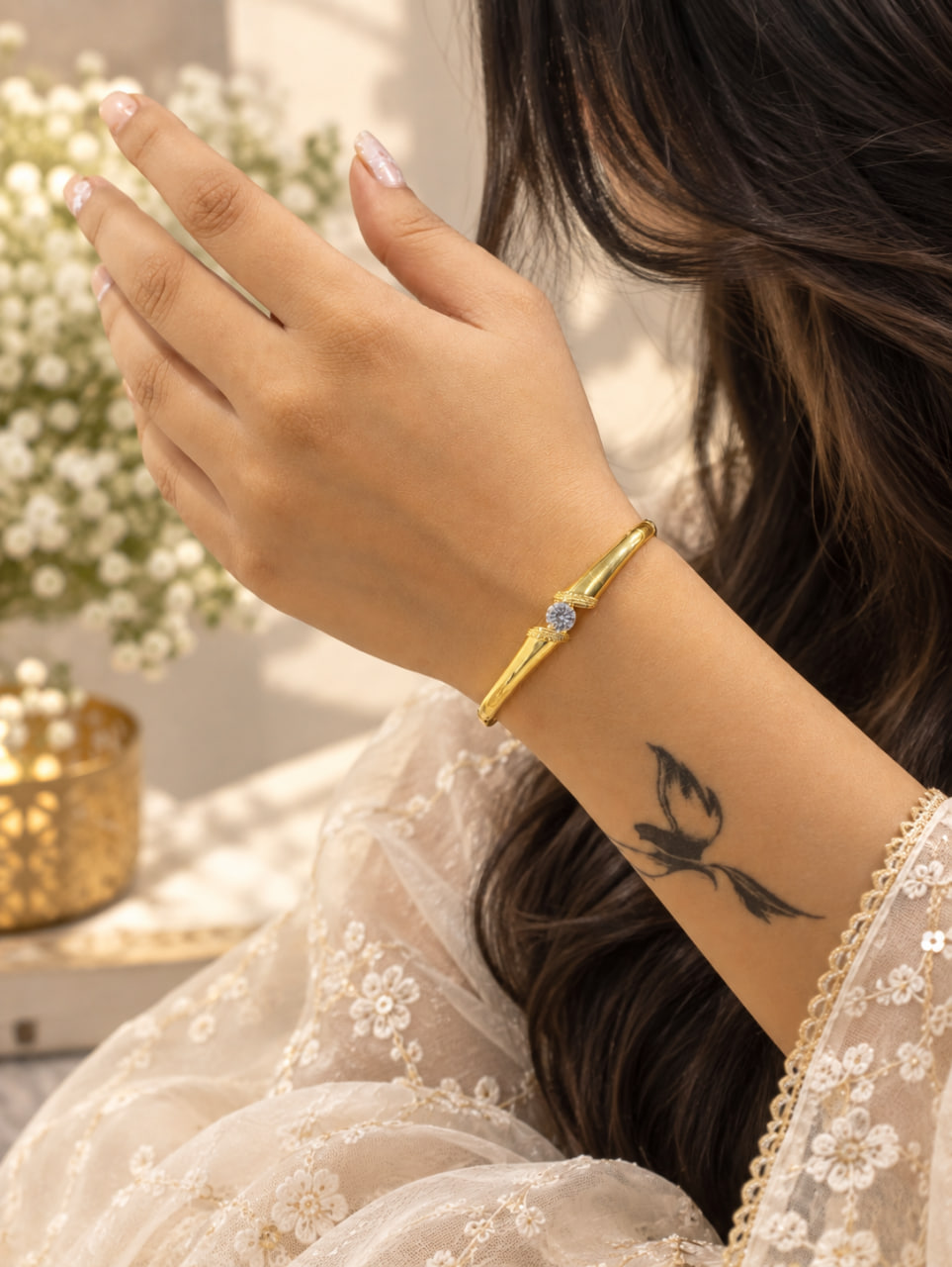 Anti Tarnish Round Bracelet – Premium Jewelry for Party Wear 1 Anti Tarnish Round Bracelet elegant premium designer brass jewelry for women