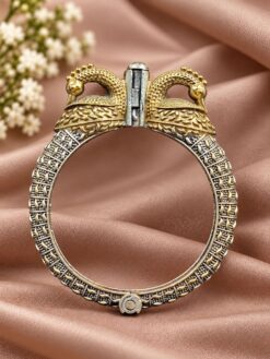 Two Tone Peacock Bangle elegant traditional brass jewelry for women