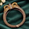 Two Tone Peacock Bangle elegant traditional brass jewelry for women
