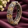 Openable Two Tone Kada Elegant Designer Brass Bangle