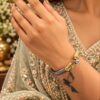 Two Tone Peacock Kada – Premium Designer Jewelry for Every Occasion 4 Two Tone Peacock Kada Elegant Designer Brass Jewelry