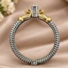 Two Tone Peacock Kada Elegant Designer Brass Jewelry