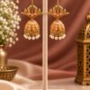 Gold Plated Dangler Leaf Earring – Traditional Design for Everyday Style 12 Dangler Leaf Earring Brass Traditional Fashion Jewelry