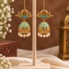 Gold Plated Dangler Leaf Earring – Traditional Design for Everyday Style 11 Dangler Leaf Earring Brass Traditional Fashion Jewelry