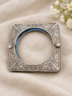 Floral Art Square Bangle Brass Designer Traditional Jewelry