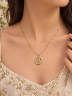Anti Tarnish Circle Necklace Elegant Minimal Jewelry for Women