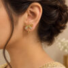 Anti Tarnish Butterfly Earring Elegant Brass Designer Jewelry