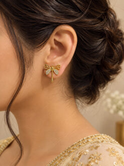 Anti Tarnish Butterfly Earring Elegant Brass Designer Jewelry